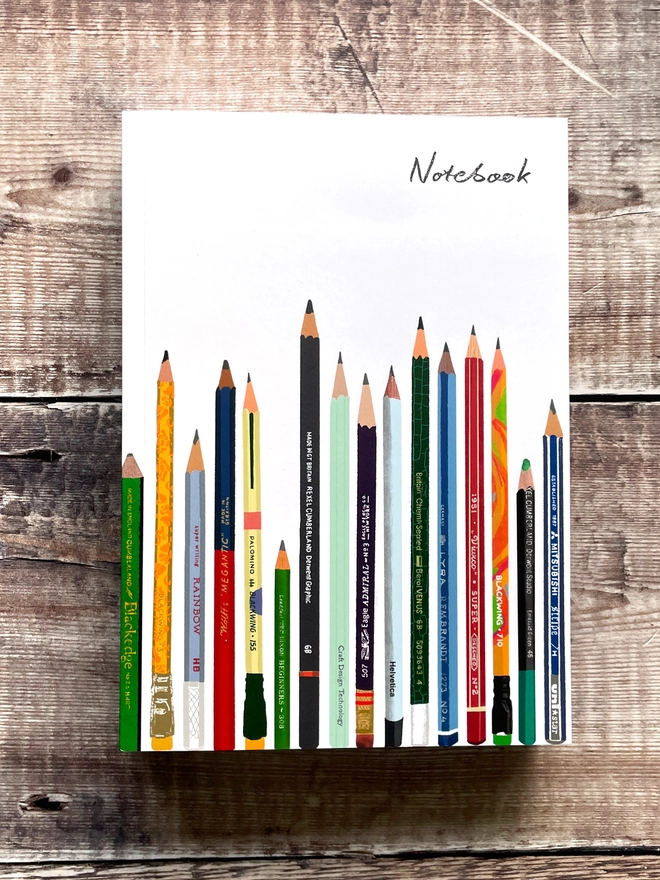 Pencils notebook front cover