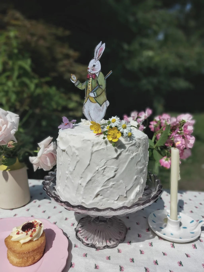 Rabbit cake topper
