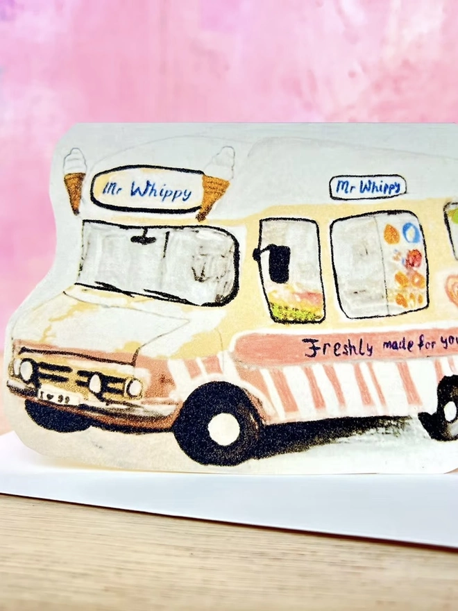 Ice-Cream Van Seaside Card