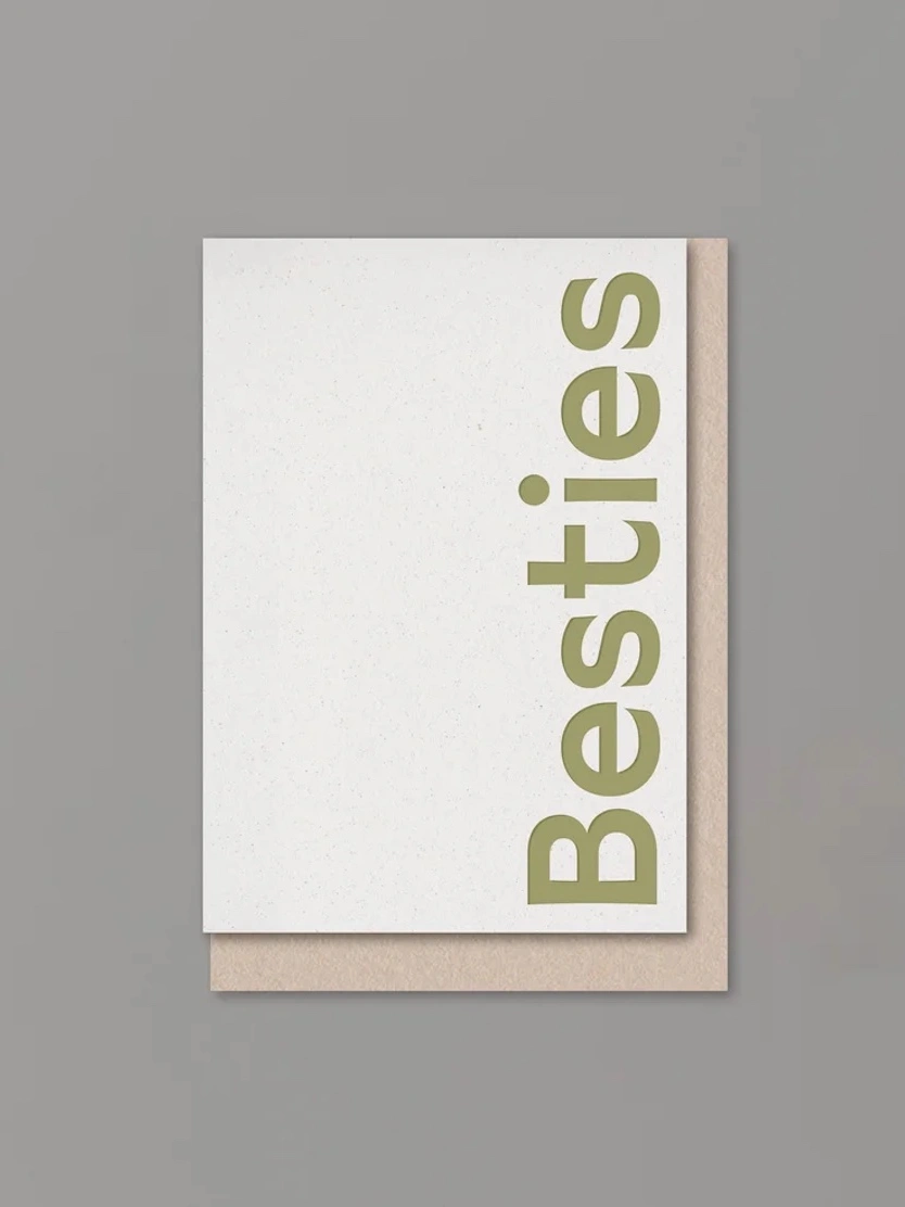 BESTIES friendship card.