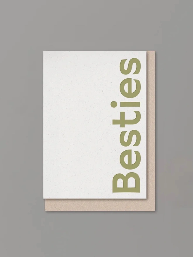 BESTIES friendship card.