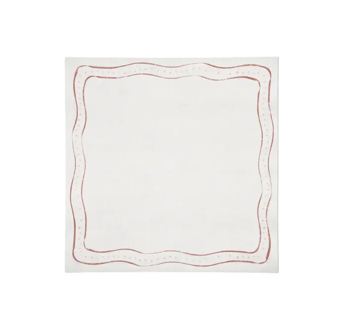 Grace Napkins (Set of 4). Light pink cloth napkin  and displayed on a white background.