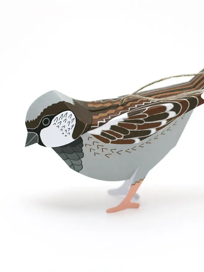 Card With 3D Sparrow Ornament