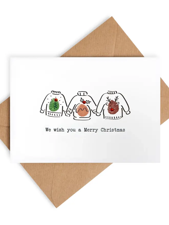 christmas jumper card making kit