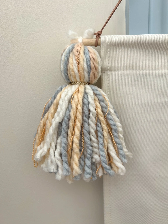 How Lucky We Are decorative wall hanging banner with tassels
