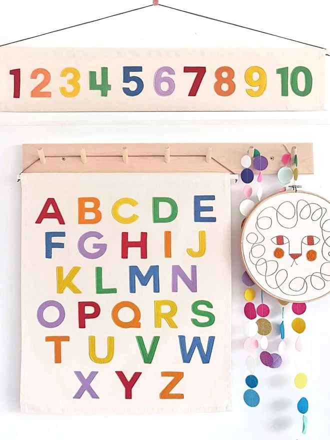 Rainbow Bright Alphabet Banner