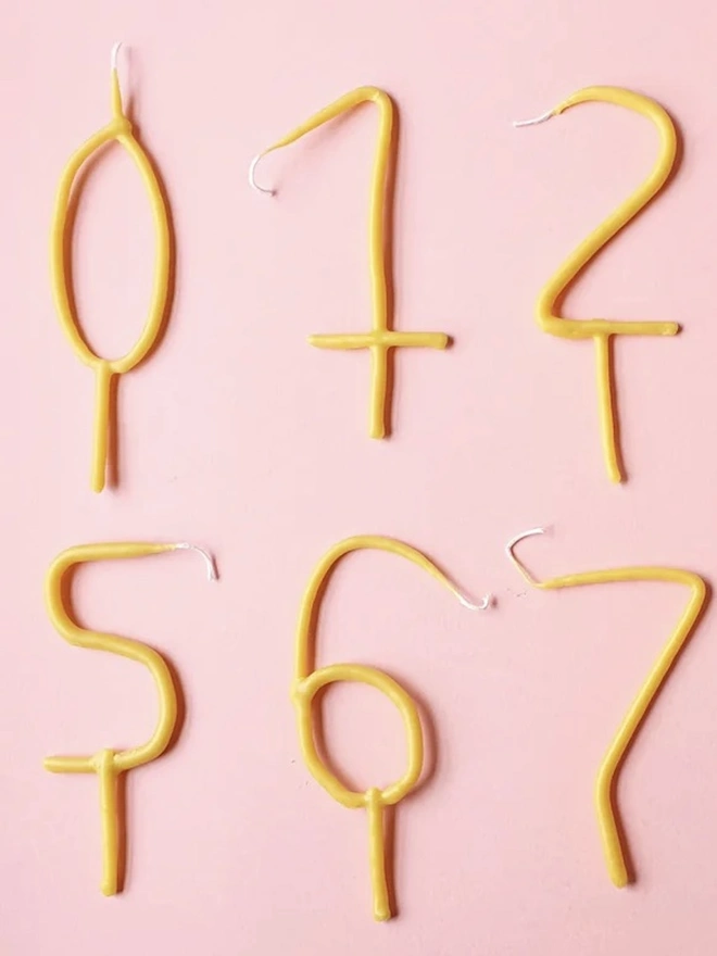 Numbered Beeswax Candles
