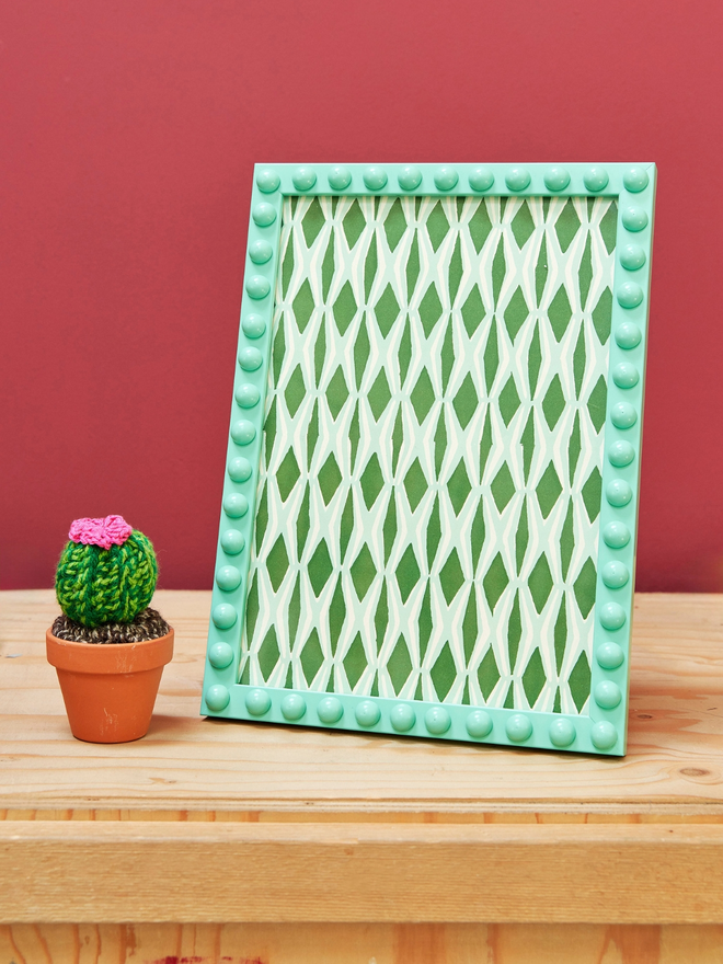 Mint Bobbin Photo Frame