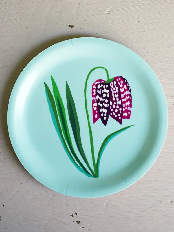 fritillaria flower tiny tray drinks coaster