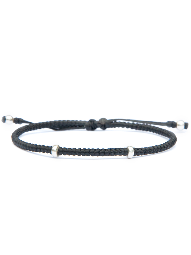 black cord bracelet