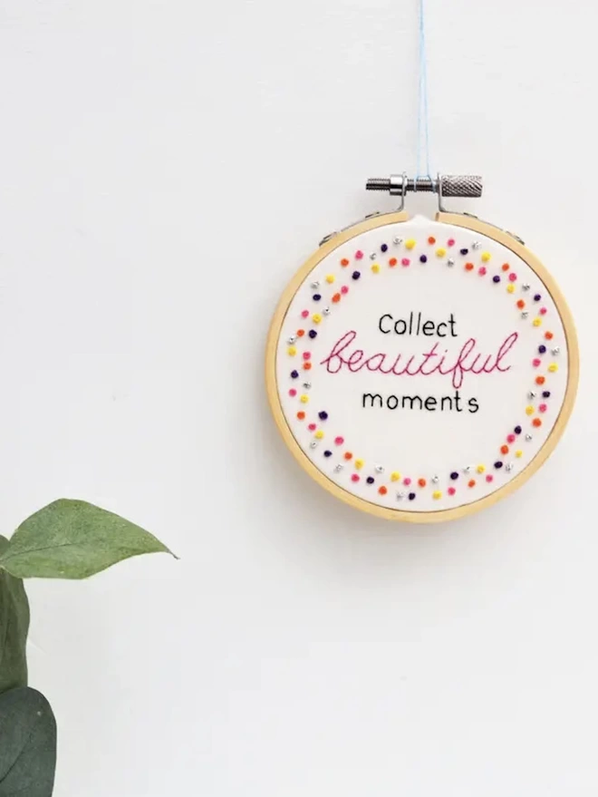 Inspirational Quote/ Embroidery Hoop Art 