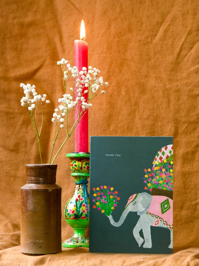 elephant thank you card