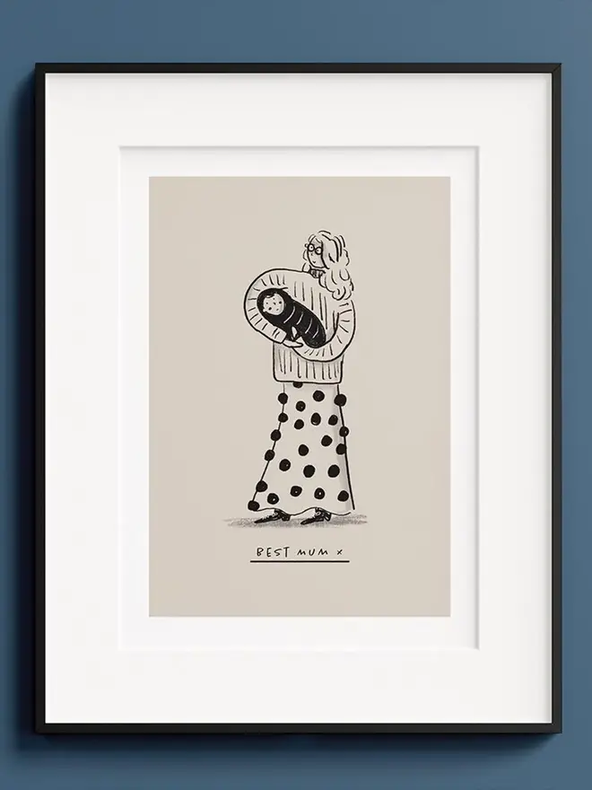 new mum illustrated portrait