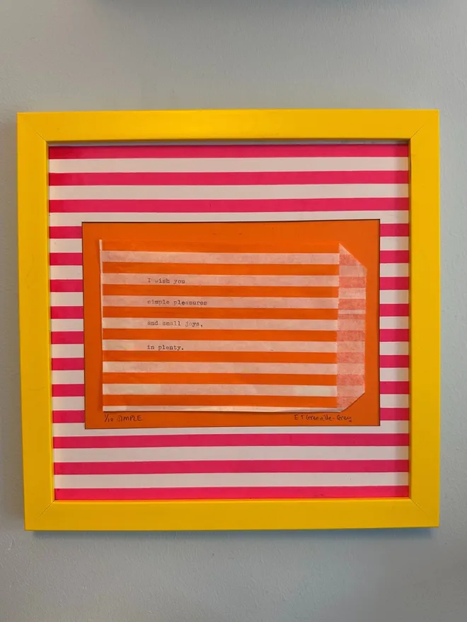 'Simple Pleasures' Sweet Nothing A5 Original Artwork