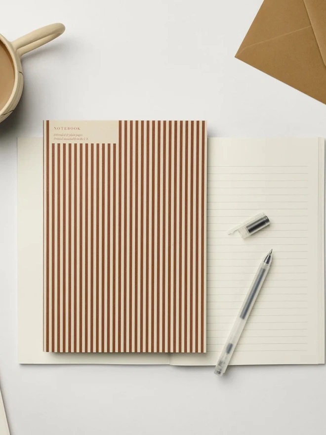 Cinnamon Stripe Notebook