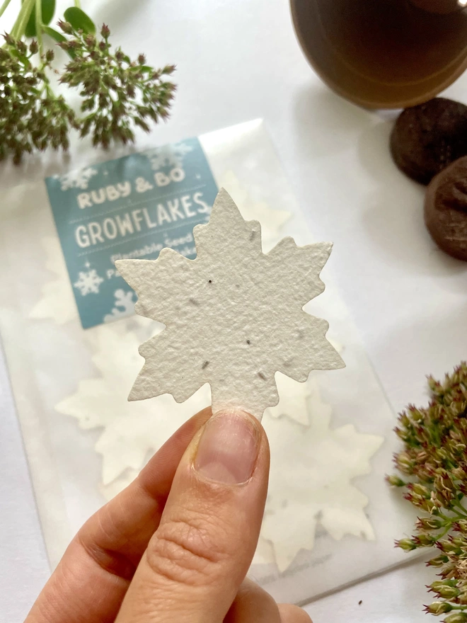 Growflakes plantable paper snowflakes