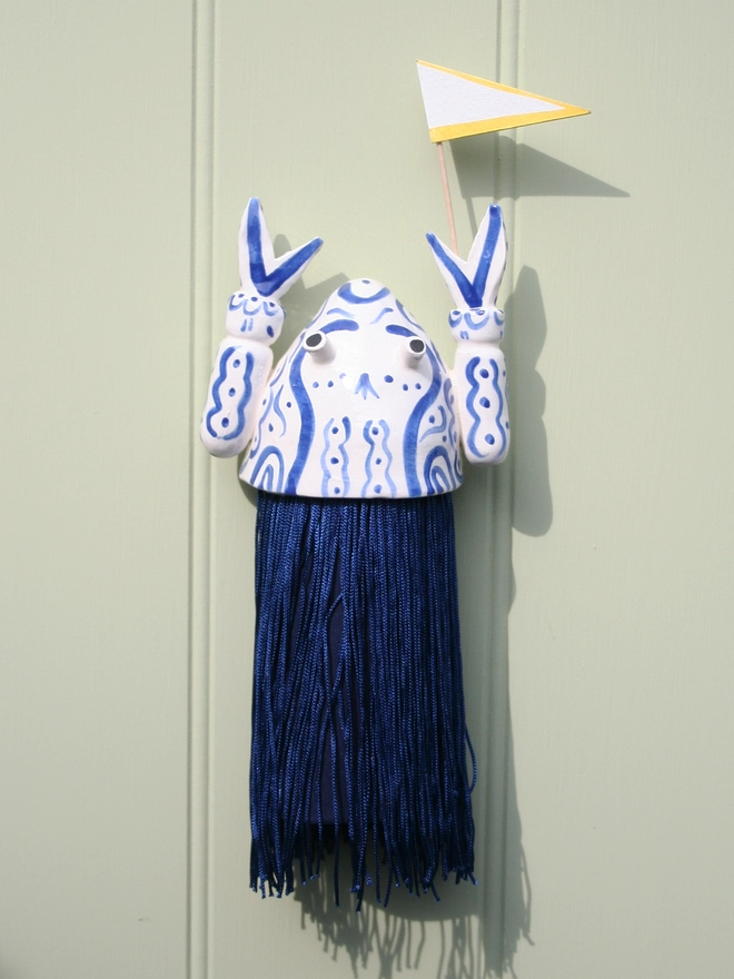 lobster wall hanging handmade ceramic seaside creature decoration