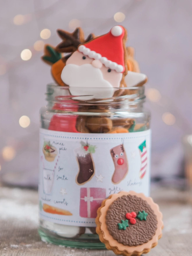Jar of Christmas Eve biscuits 