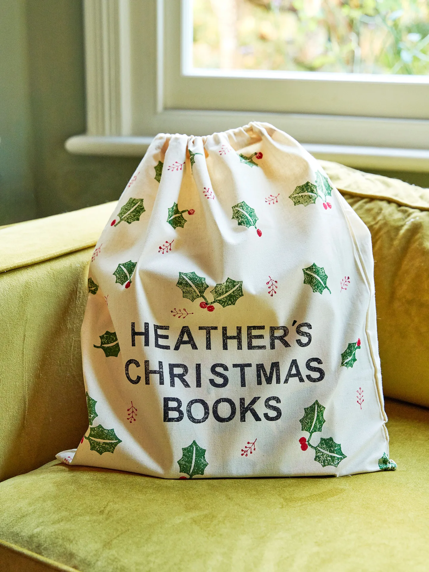 Personalised Christmas book bag