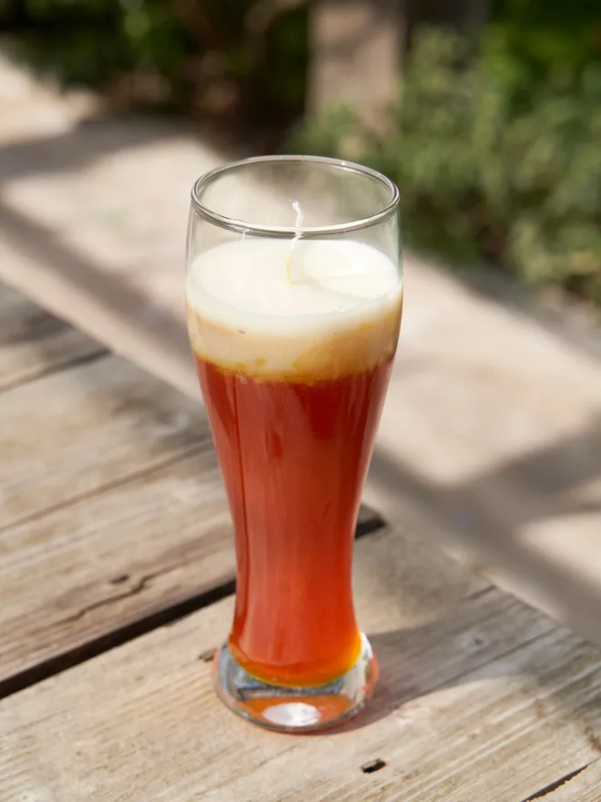 Pilsner beer candle