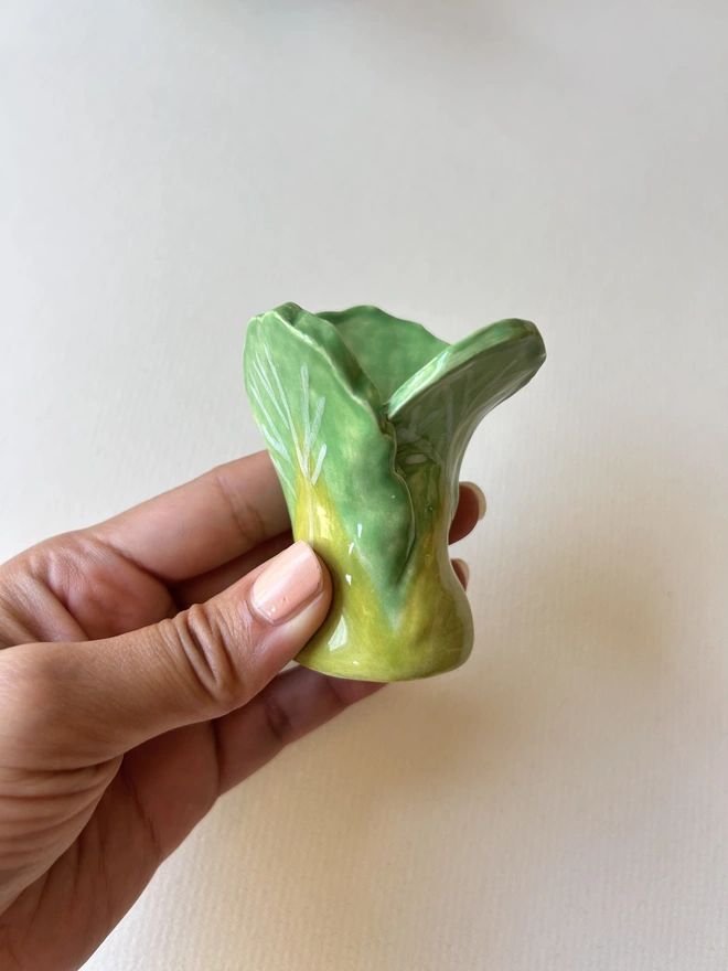 Mini Pok Choy Ceramic Candle Snuffer