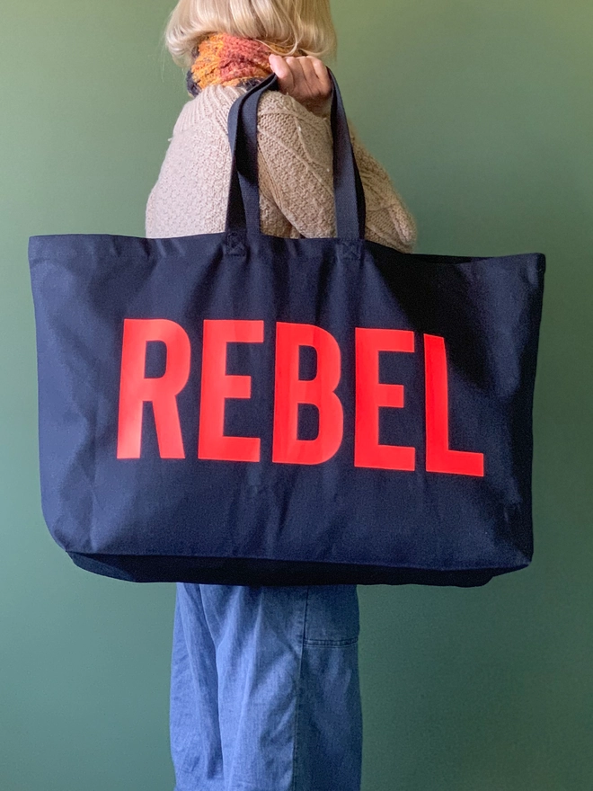 Rebel Rebel Supersize Tote - French Navy