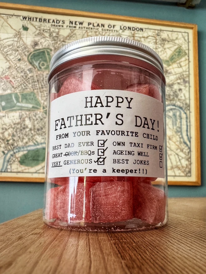 Fathers Day, Sugar Free, Recyclable, Candyhouse, Step Dad,  Diabetic
