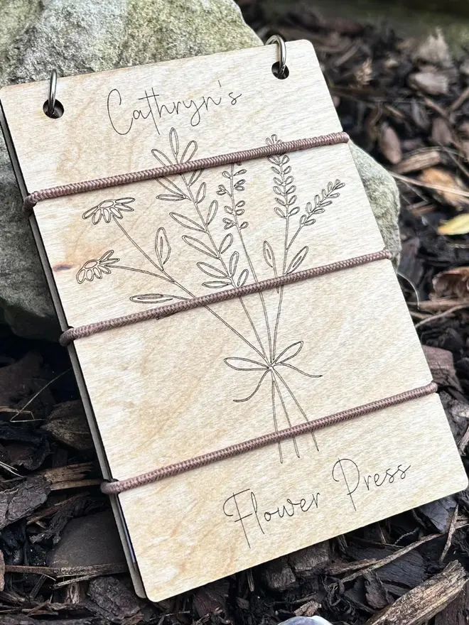 Birch Wood Personalised Flower Press