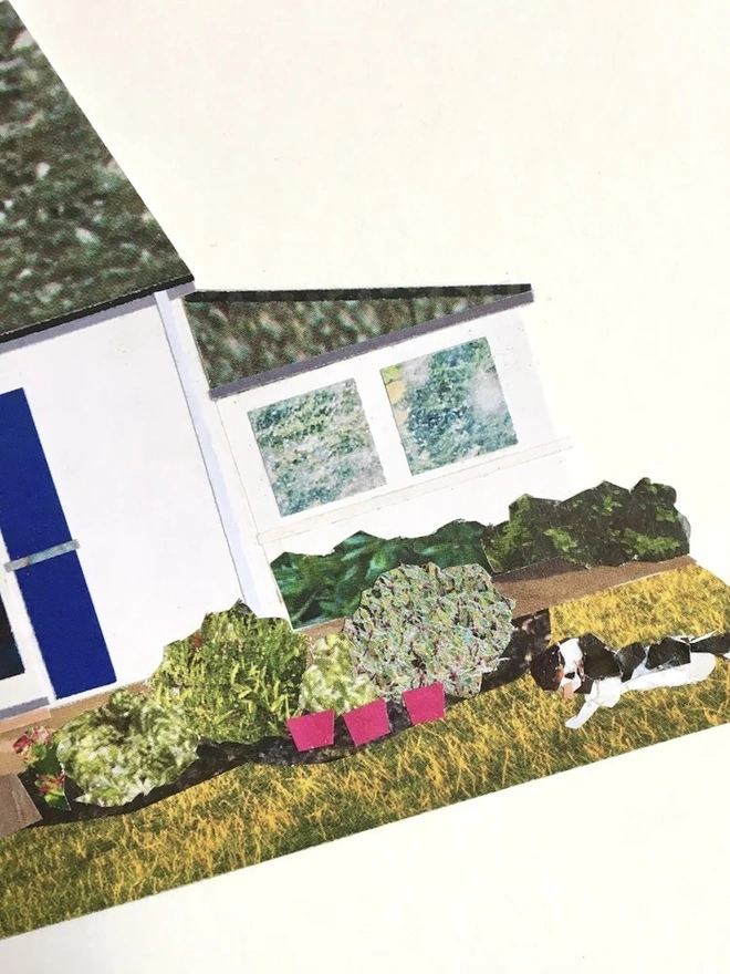 Recycled Paper Architectural Collage