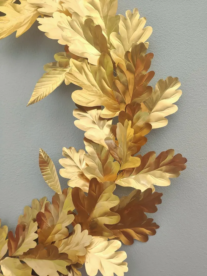 Brass Irish Oak Wreath