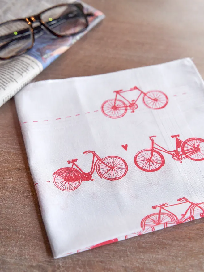 Red bicycle handkerchief