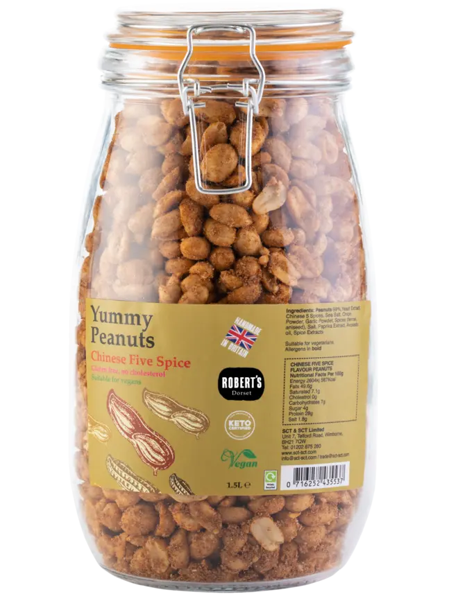 Yummy Peanuts Glass Jar