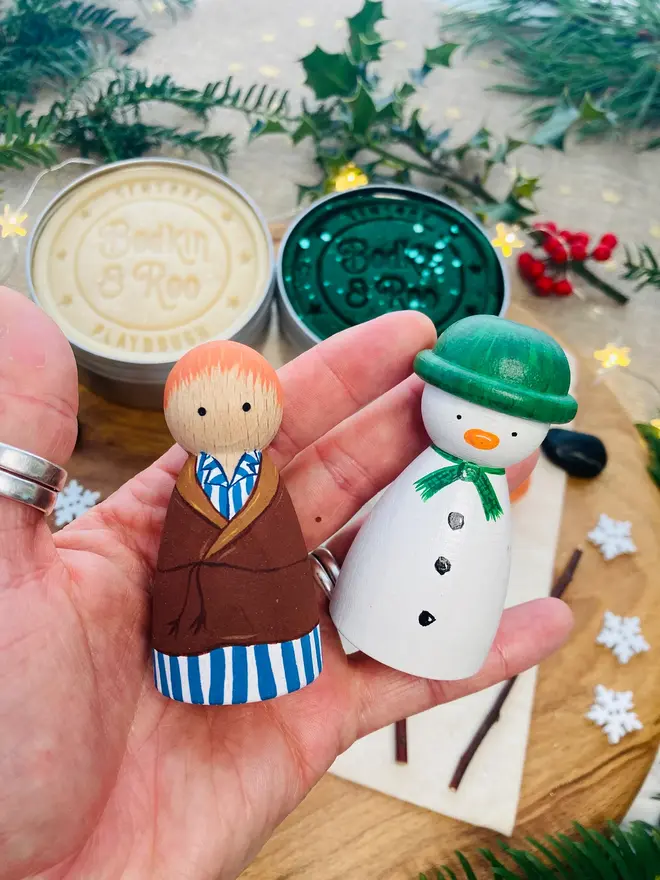 Snowman Playdough Set