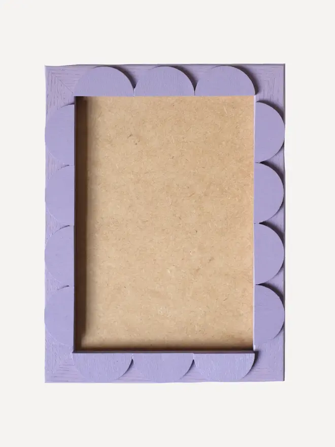 lavender stained scallop frame