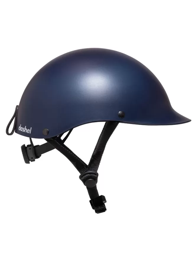 Dashel Navy Blue Bike Helmet from the side.