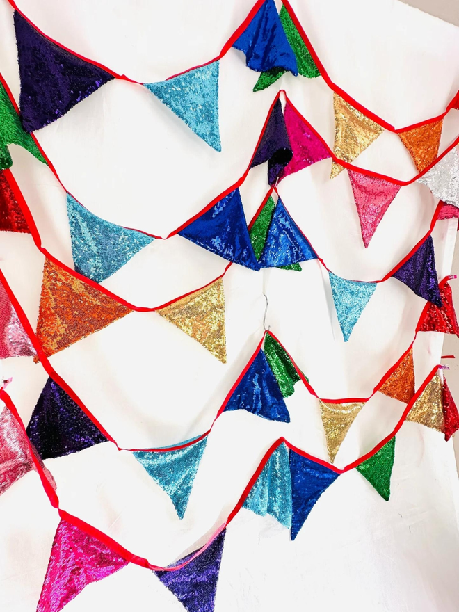 Personalised sequin bunting