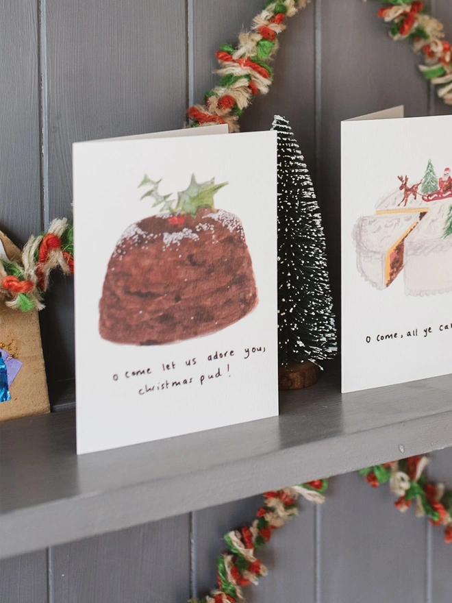 Christmas Pudding Christmas Card 