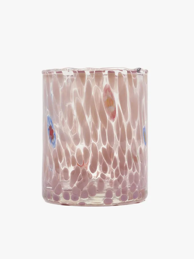 Viola straight Murano glass tumbler