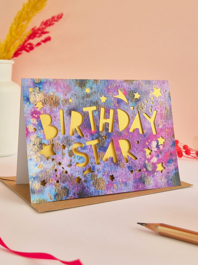 Birthday Star card