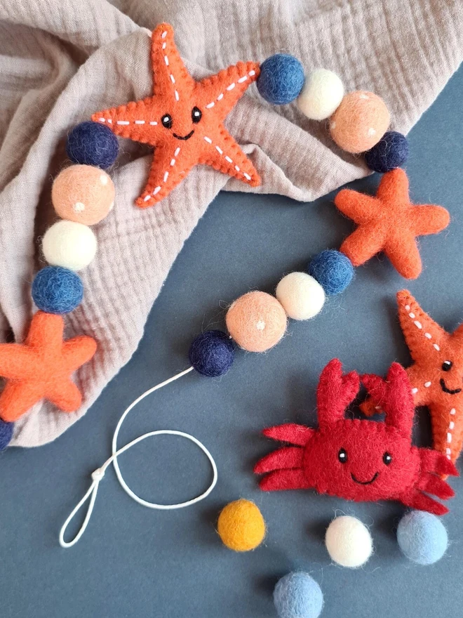 Starfish Garland Ocean Nursery Decor