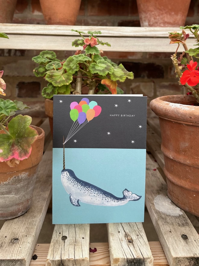 narwhal birthday card