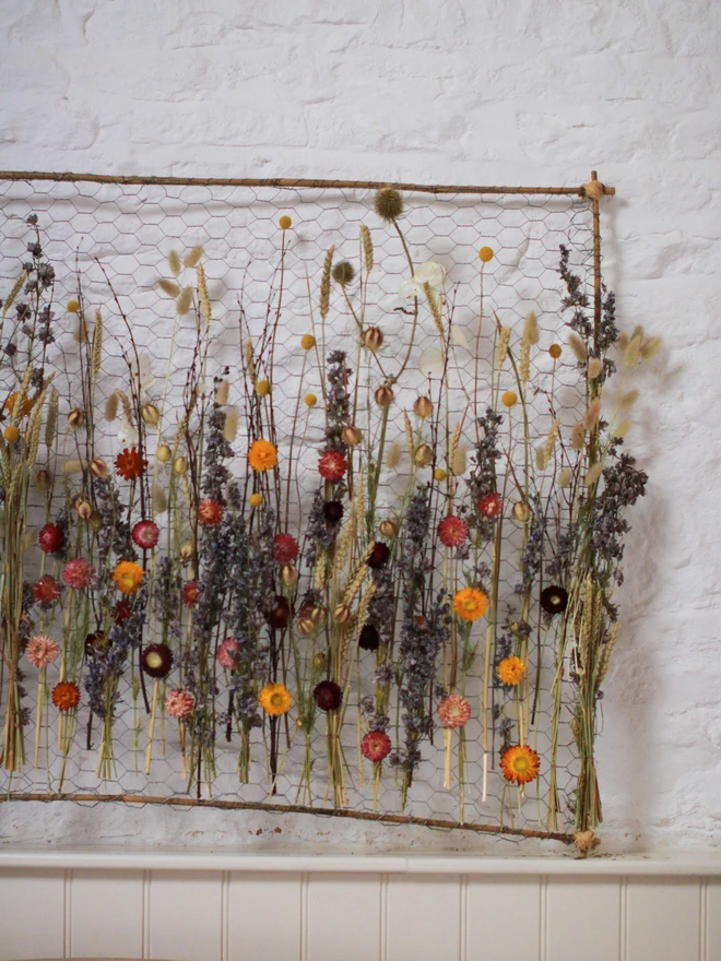 Dried floral panel 