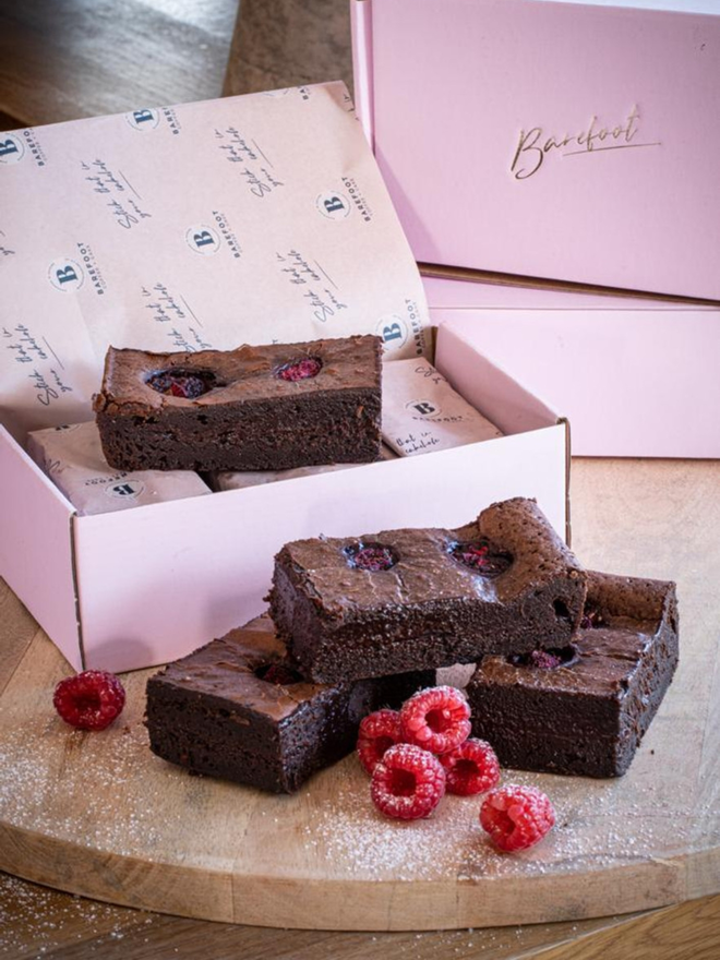 raspberry brownie box