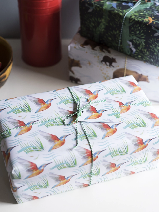 Kingfisher Wrapping Paper