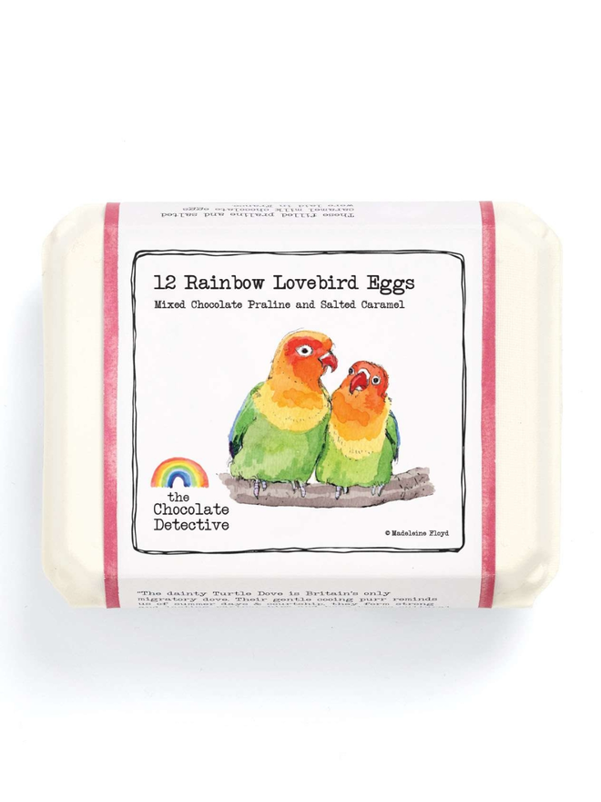 Lovebird chocolate eggs