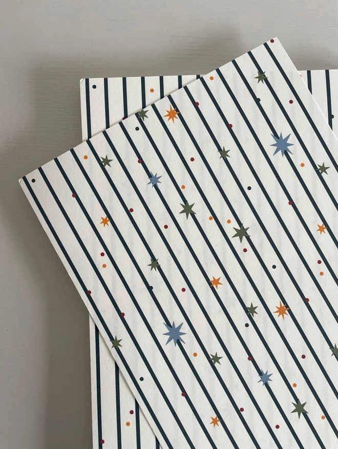 Ducks In A Row Stars and Stripes kids wallpaper A4 samples close up