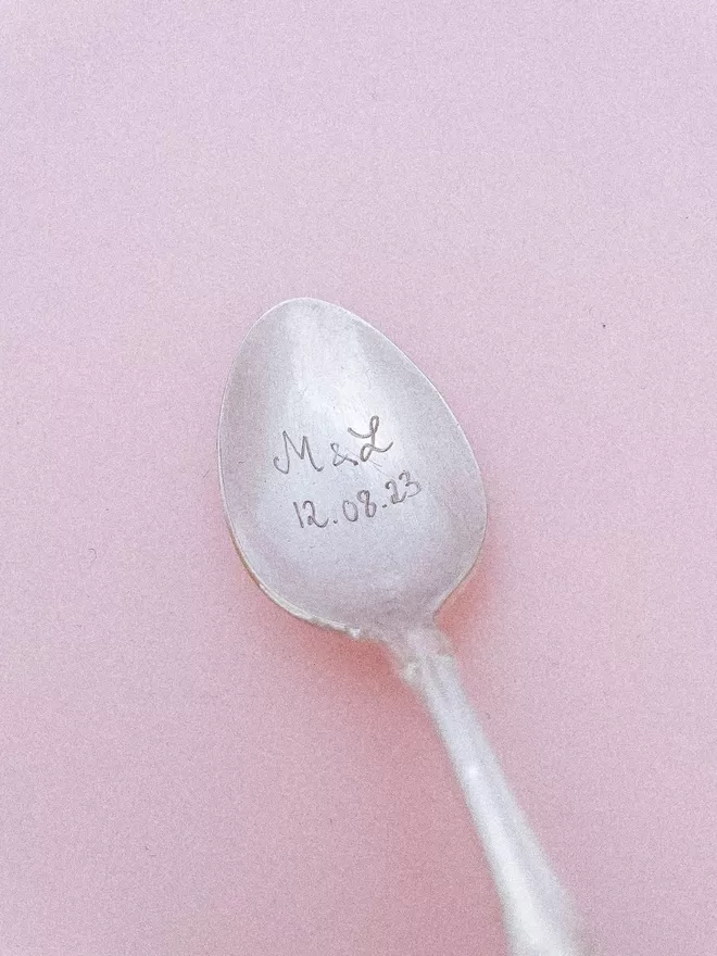 Initials And Date Wedding Spoon