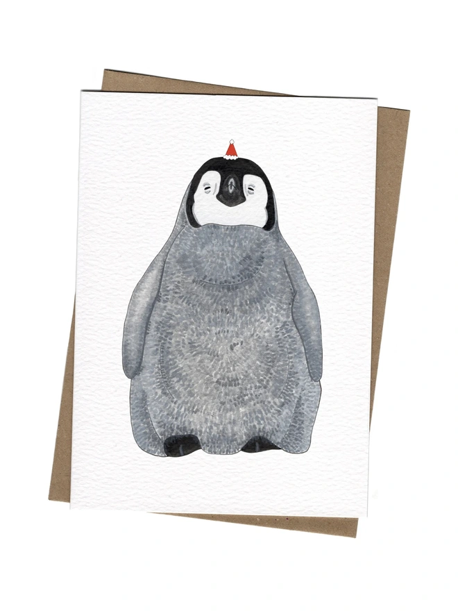 Penguin Chick Christmas Card