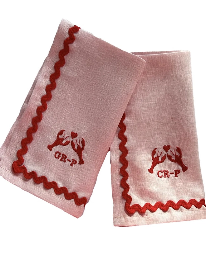 Personalised Be My Lobster Cocktail Napkins (Set Of 2)