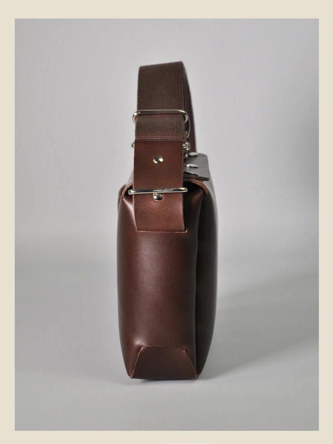 Small Chestnut Leather Crossbody Bag